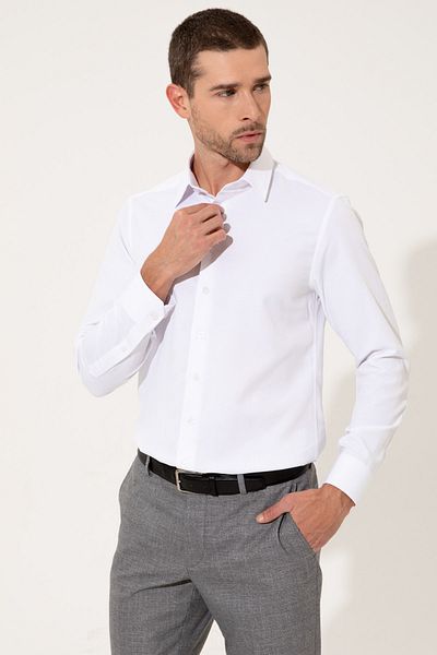 Pierre Cardin Ανδρικό λευκό πουκάμισο G021Sz004.000.1370974
