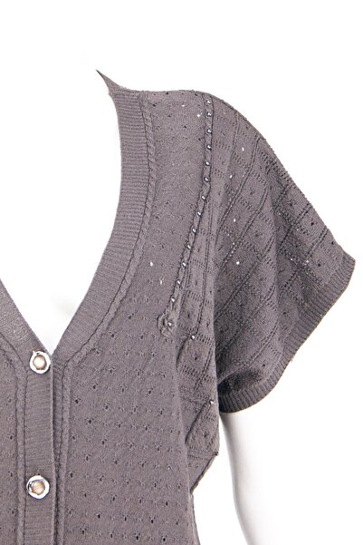 Oppland Жіночий сезонний жилет з ґудзиками, двома кишенями, рукавами-крилами, прямим кроєм, з мерсеризованої тканини