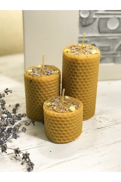 Nine&Mine Doğal Yaşam Lavanta Uçucu Yağlı Doğal Balmumu Mum