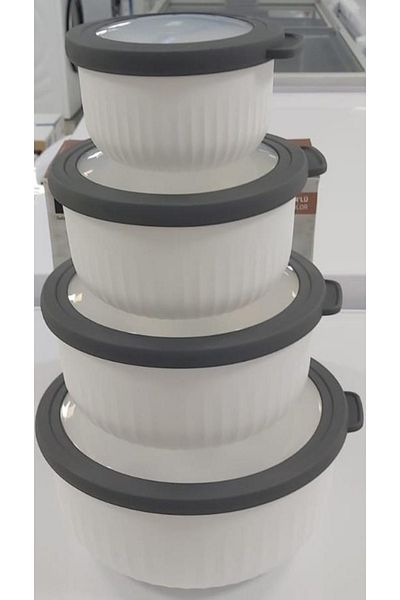 VİP AHMET White Vp-046 4-Piece Vacuum Storage Set