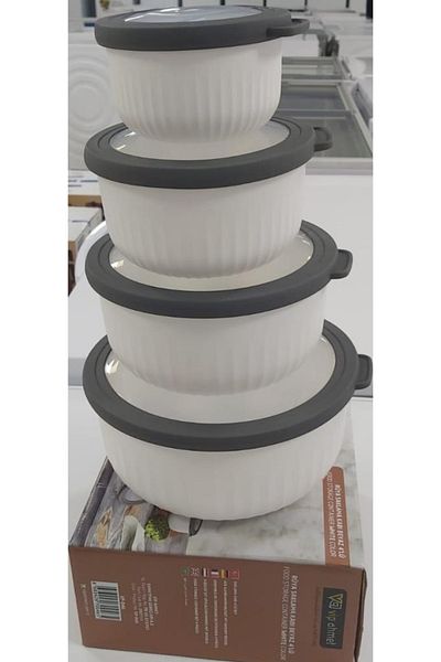VİP AHMET White Vp-046 4-Piece Vacuum Storage Set