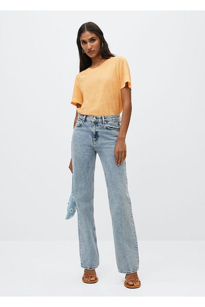MANGO Kurzärmliges T-Shirt aus Leinen