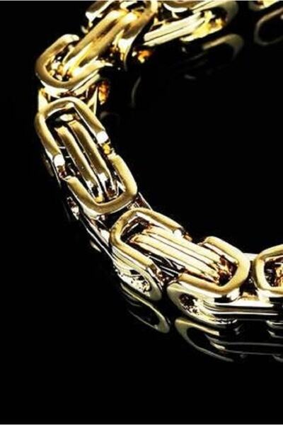 Chance Accessories Gold Kalın Kral Çelik Zincir 6mm