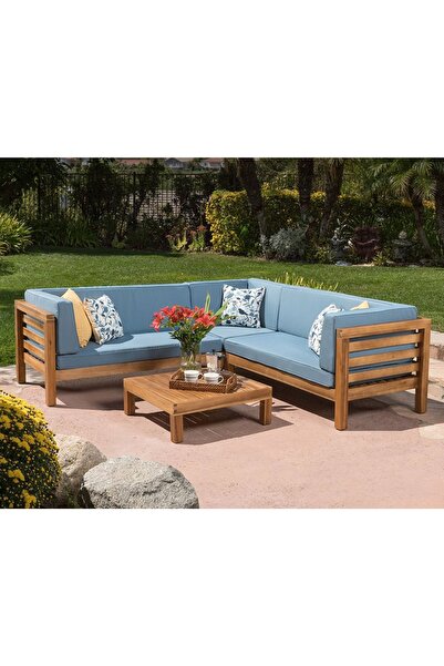 BUĞLEM Buggy Wood (160x160 Köşe) Bahçe,balkon,teras,ev Ve Dış Mekan Köşe Koltuk