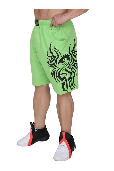 Big Sam Green Cotton Training Shorts 1323