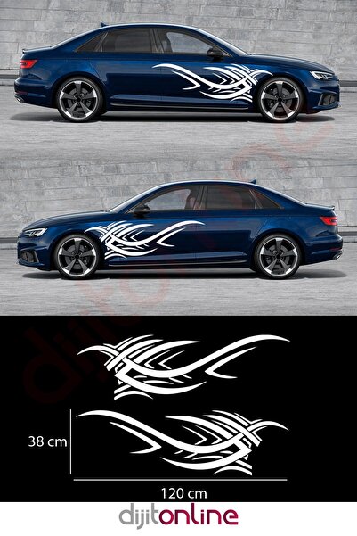 Dijitonline قطعتان من ملصق الباب الجانبي - ملصق الباب الجانبي - ملصق تلقائي 1...