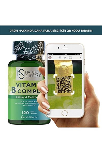 Nature's Supreme Vitamin B Complex 120 Kapsül