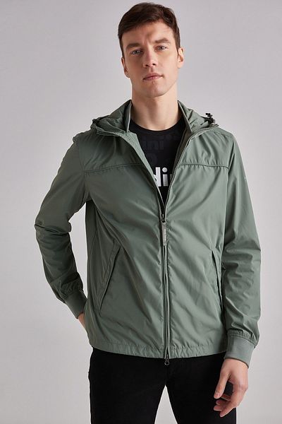 WOOLRICH Men's Hooded Raincoat