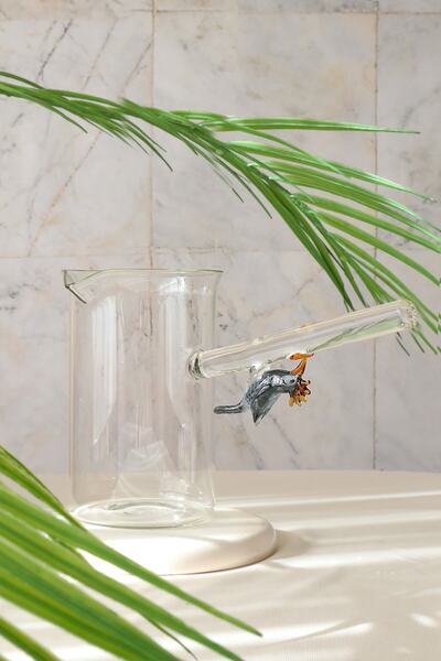 ADAMODART Ağaçkakan Figürlü Borosilikat Cam Cezve