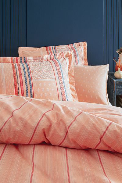 Yataş Ranforce Pamena Double Duvet Cover Set - Salmon