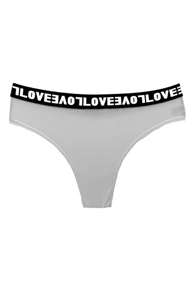 HNX Γυναικείο εσώρουχο 3 τεμαχίων Love ελαστικό βαμβακερό στρινγκ με δαντέλα