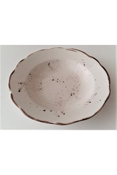 Tulu Porselen Kenarı Kıvrımlı 23 Cm Yemek Tabağı 1 Adet