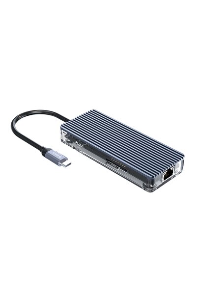 Orico Type-c 8-in-1 Usb3.0 Hdmı Type-c Tf & Sd Rj45 Şeffaf Çoklayıcı Hub, Wb-8p