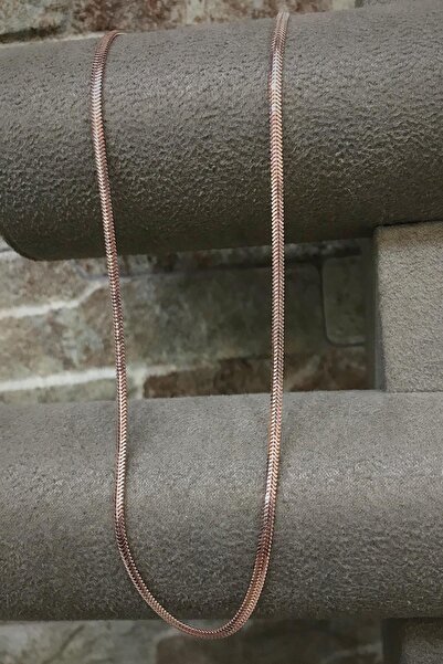 Erer Gümüş Gümüş 2,5 Mm Yassı Rose Döküm Boyun Zinciri Kolye Kt125e3