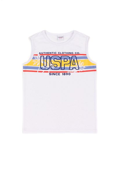 U.S. Polo Assn. White Boy's Undershirt