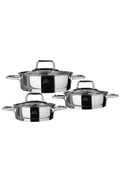 Jumbo Assos 6 Parça Midi Çelik Sahan Seti