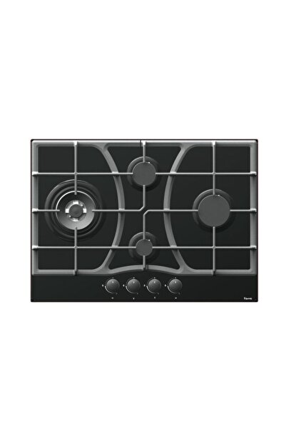 Ferre Bf085 Siyah Wok Gözlü 70 Cm Döküm Izgaralı Cam Ocak