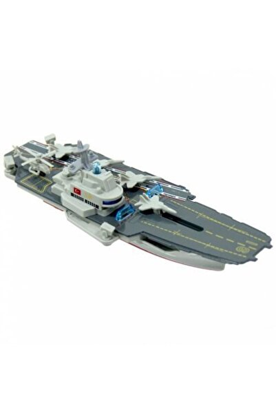 Erzi Sesli Işıklı Metal Çek Bırak Model Uçak Gemisi 21 Cm