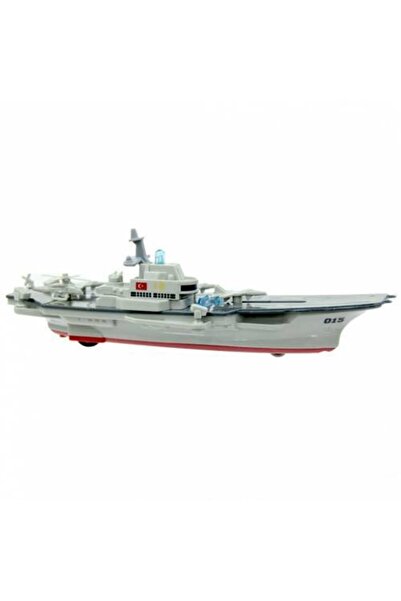 Erzi Sesli Işıklı Metal Çek Bırak Model Uçak Gemisi 21 Cm