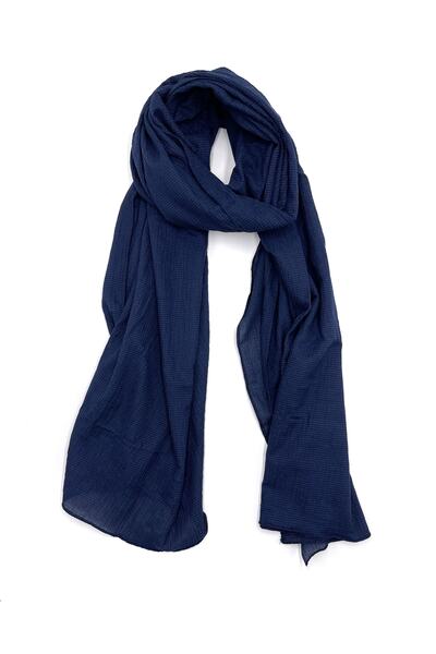 Naz Ipek Bürümcük Lacivert Şal 180x70 Cm