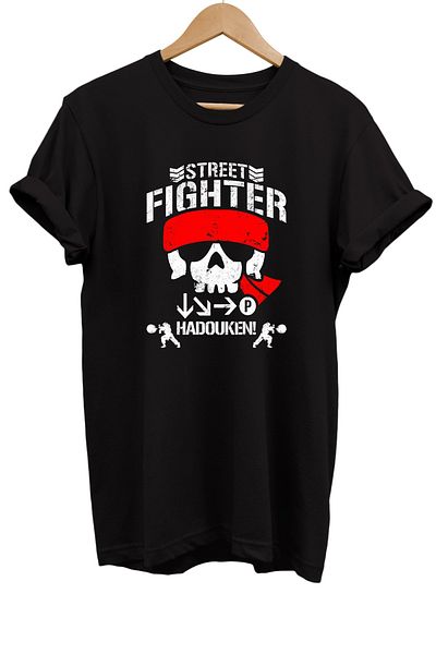 remonz Μπλουζάκι Street Fighter με στάμπα 100% βαμβακερό μπλουζάκι μεγάλου μεγέθους