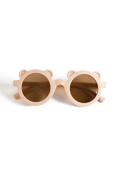 Petityu 3-8 Years Old Cool Teddy Bear Children's Sunglasses 400 UV Protection - Light Pink