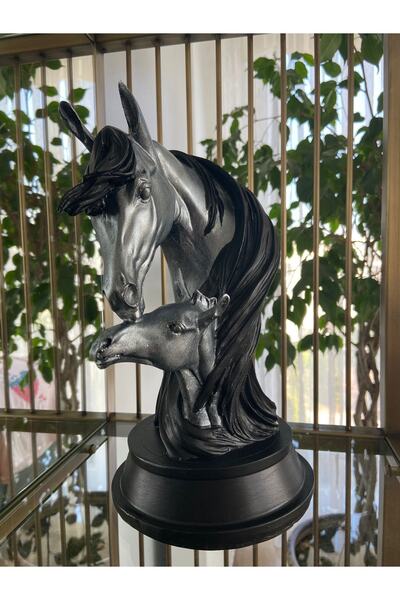 Hands Hand Dekor Yavrulu At Büst Heykel