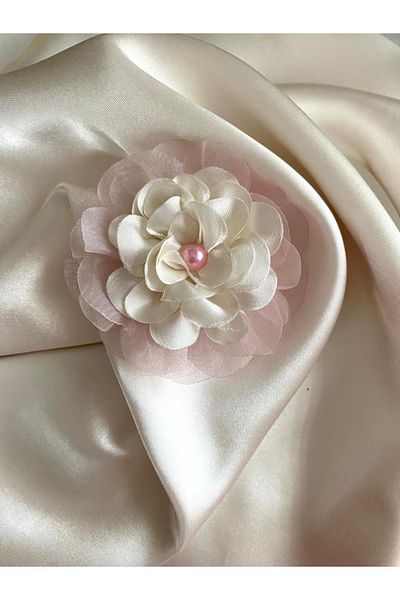 canan dizayn Organza Pearl Flower 7,5x7,5cm (1 Τεμάχιο)