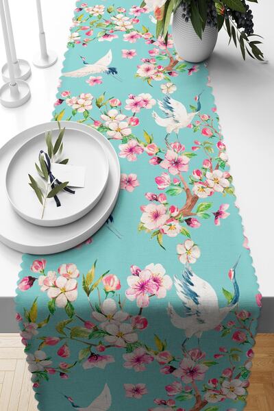 Nish & Royal Realhomes Modern Runner with Ebabil Birds Motif