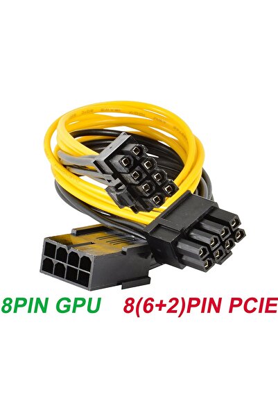OEM Pcı-e Ekran Kartı Power Kablosu 8 Pin Erkek To 6+2 8 Pin Y Dişi Power Kablo