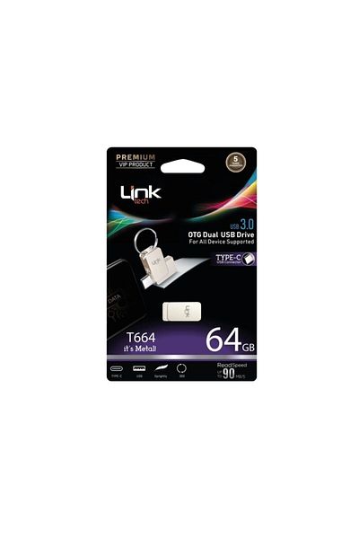 ensartech Link Tech 64gb Type-C Dual 3.0 Premium USB Memory - 90mb/s