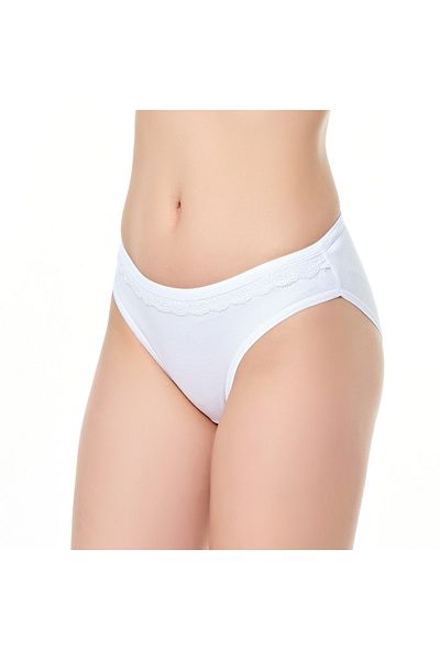 Tutku Pachet de 5 chiloți de bikini pentru femei, din bumbac, elastan, cu dantelă în talie
