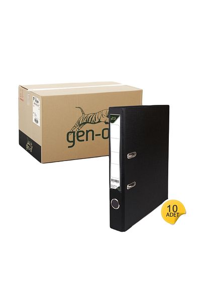 Gen-Of مجلد بلاستيك ضيق أسود 10 قطع