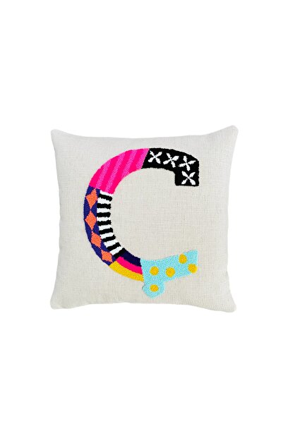 ge living Карнавальна подушка з літерами - кремовий чохол, ручна робота