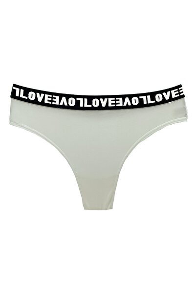 HNX 5'li Love Lastik Pamuklu Arkası Dantel Tanga Kadın Külot