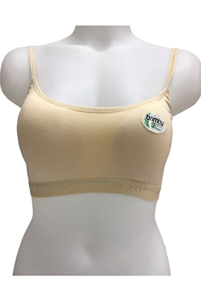 Turuncu Portakal Sutien Bustieră Bralet cu Pad de Bambus de Lux cu Bretele Su...