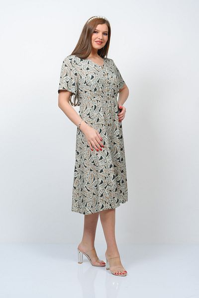 TUSSE Cotton Woven - Floral PatterneD Front ButtoneD Dress