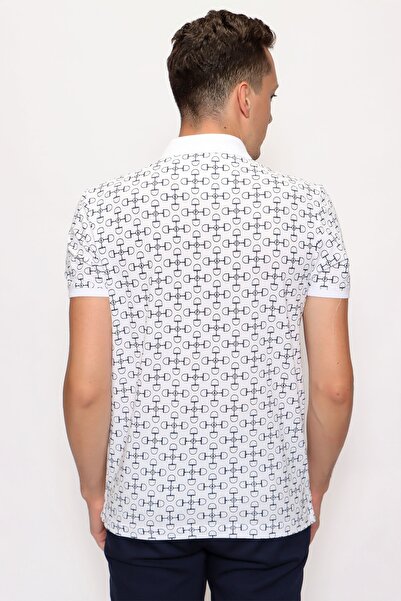 U.S. Polo Assn. Ανδρικό μπλουζάκι με μοτίβο πόλο λαιμόκοψη