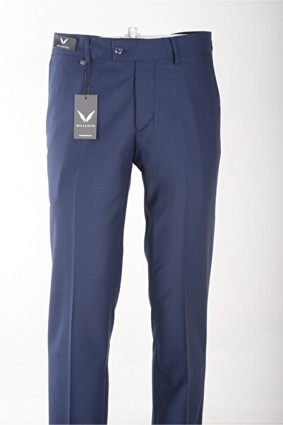 MASERTO Slim Fit Lacivert Kumaş Pantolon