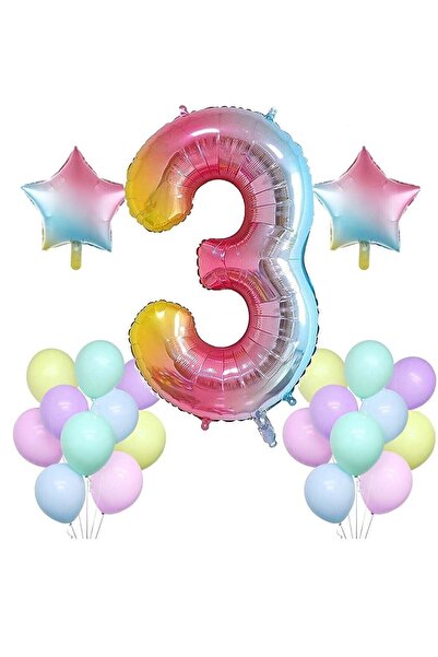 BEST PARTİ DOĞUM GÜNÜ PARTİ SÜSLERİ مجموعة الاحتفال بعيد ميلاد 3 سنوات من مفه...