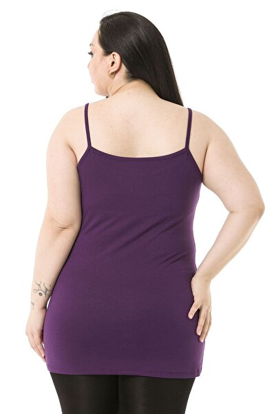 DISENTIS MODEST Large Size Viscose Plum Body with Rope Strap