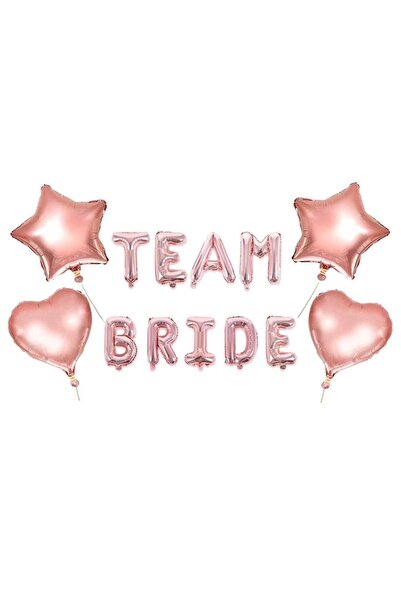 parti sürprizi Bachelorette Team Bride Rose Gold Set