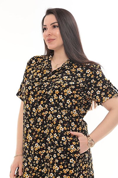 STELLETO Rochie cu nasturi din viscoză țesută cu model floral