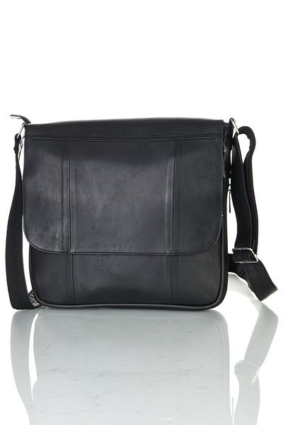 fubileather Geantă Crossman din piele naturală cu burduf