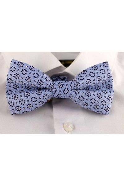 Brianze Light Blue Patterned Bow Tie
