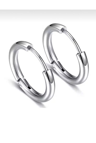 Açıkmeşe Ev Yaşam Ürünleri Unisex 316I Surgical Steel Silver Color 10 mm Hoop...