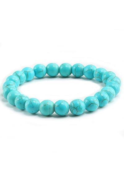 TEZAL سوار من حجر الفيروز الفيروزي الطبيعي - يوازن الضغط - جيد ضد الناصرة