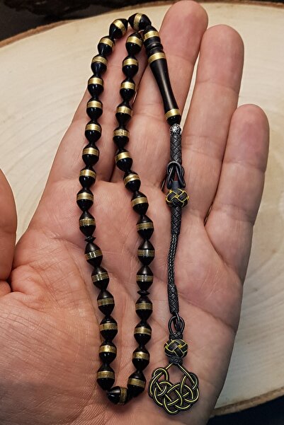 OTTOTESBİH Barley Cut Blackened Kuka Rosary Silver Tassel