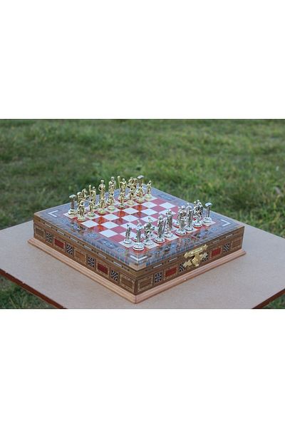 megame Metal Chess Set, Handmade Chess Set, Luxury Decorative, Classic, Wooden Chess Set
