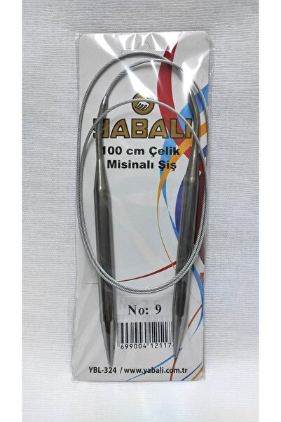 ATMACA TUHAFİYE Yabalı 100 Cm Çelik Misinalı Titanyum Örgü Şişi No: 9